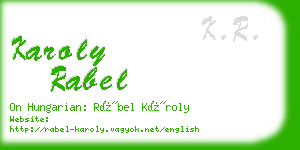 karoly rabel business card